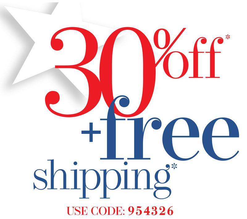 EXTRA 30% OFF + FREE SHIPPING!