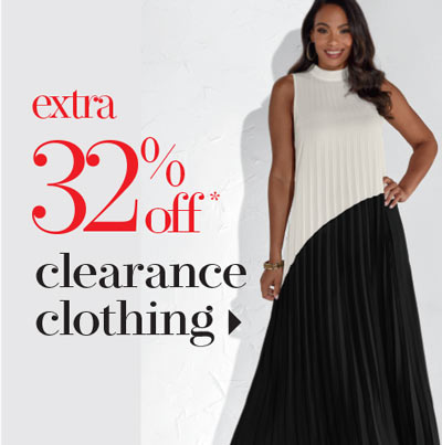 EXTRA 32% OFF CLEARANCE CLOTHING