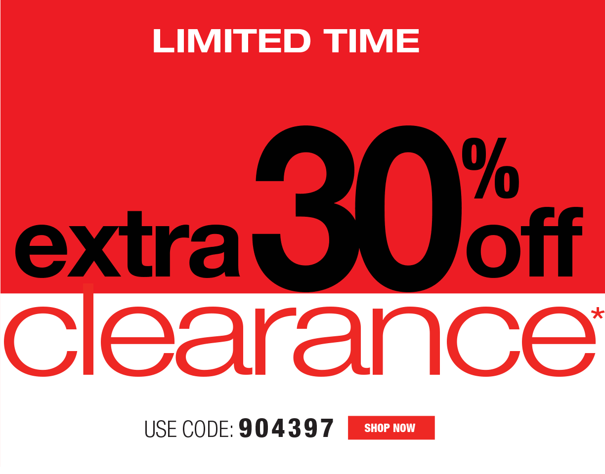 EXTRA 30% OFF CLEARANCE