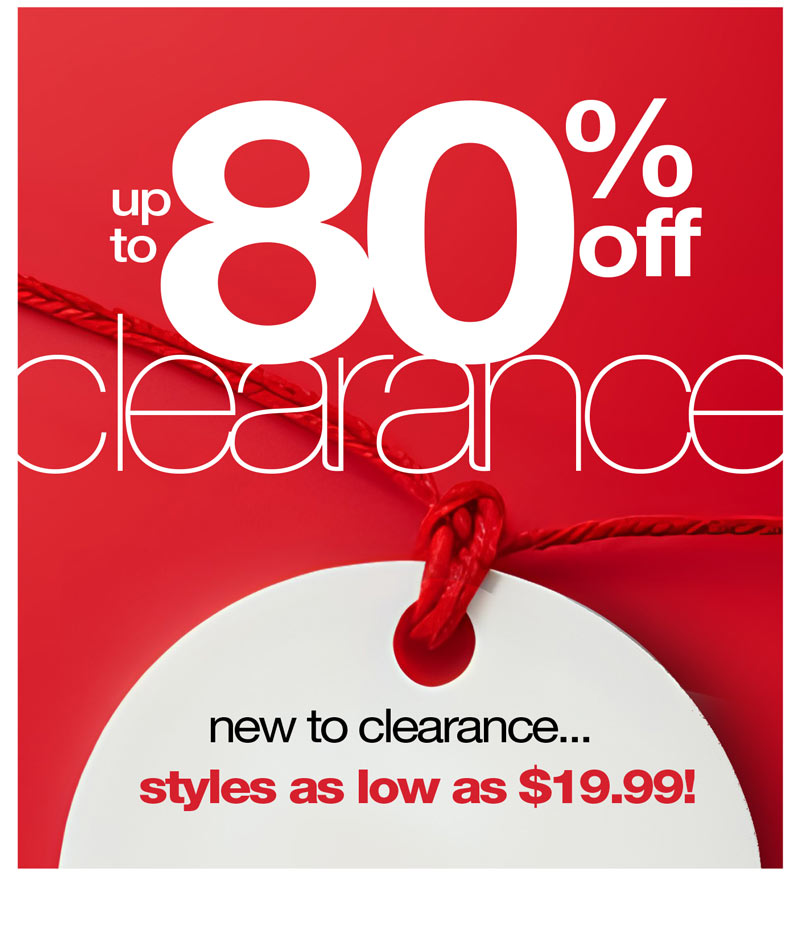 UP TO 80% OFF CLEARANCE