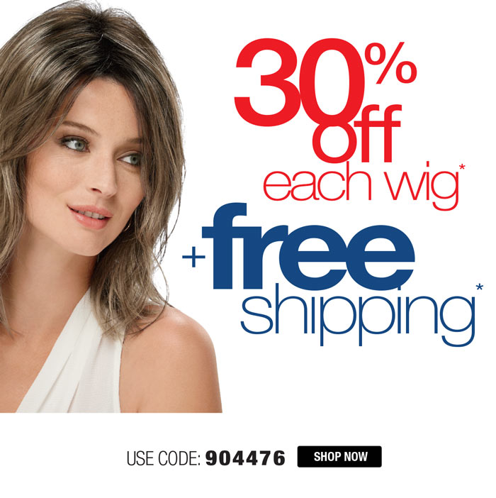 30% OFF EACH WIG + FREE SHIPPING