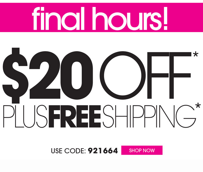 EXTRA $20 OFF + FREE SHIPPING