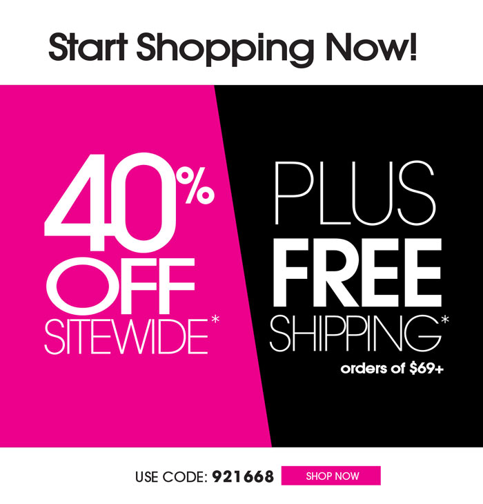 EXTRA 40% OFF SITEWIDE + FREE SHIPPING