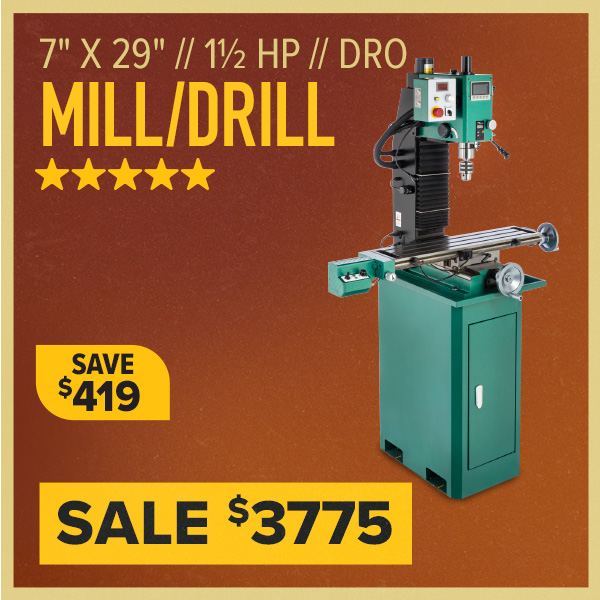 Mill/Drill w/ Power Head Elevation & DRO