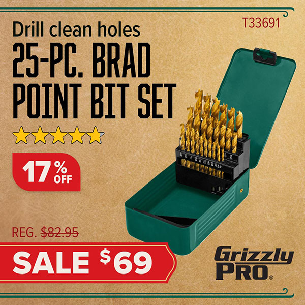 Brad point bit set