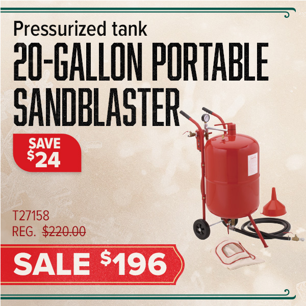 20-Gallon Portable Sandblaster