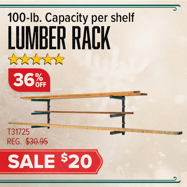 Lumber Rack 3-Shelf System