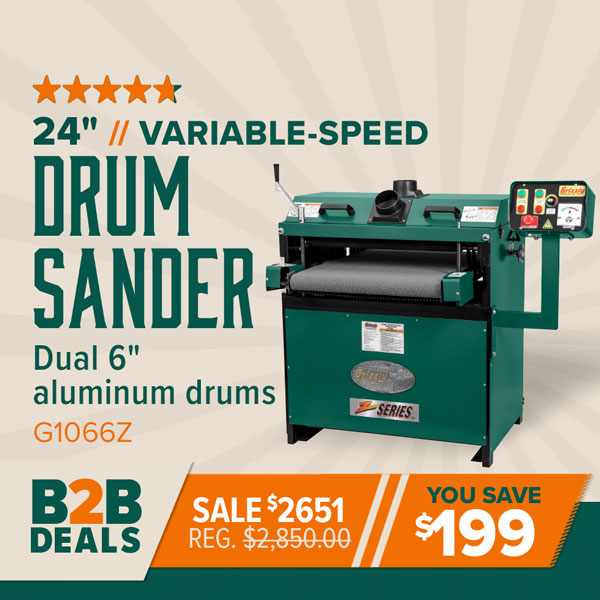 Drum Sander wih dual aluminum drums