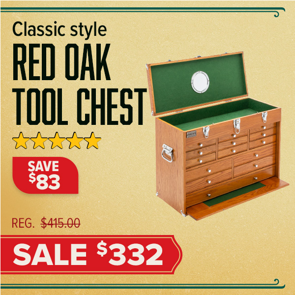 t33972 Red Oak Tool Chest