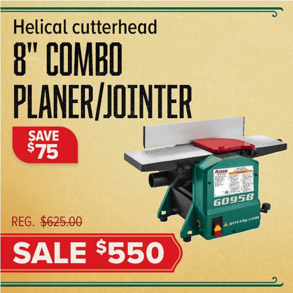 Combo Planer/Jointer with Helical Cutterhead