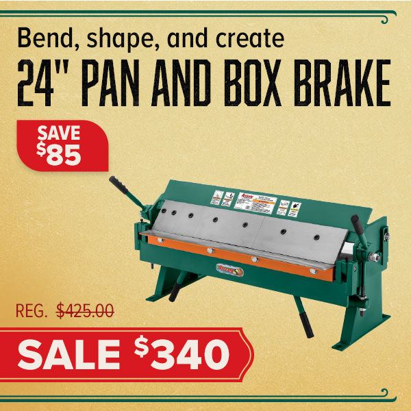 18-Gauge Benchtop Pan and Box Brake