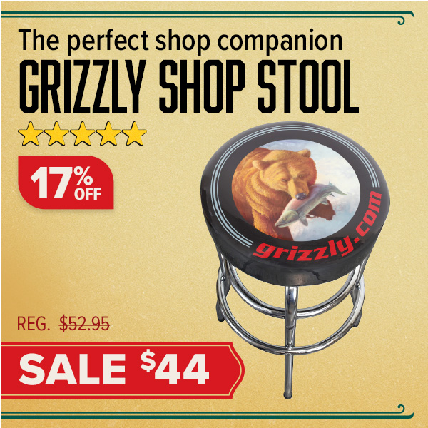 Grizzly Shop Stool