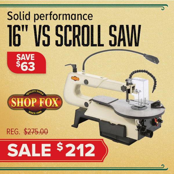 Scroll Saw w/ Foot Switch, LED, Miter Gauge, & Rotary Shaft