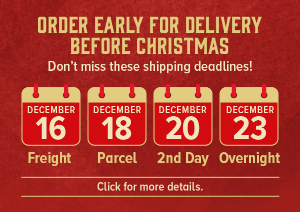 Holiday Shipping Deadlines