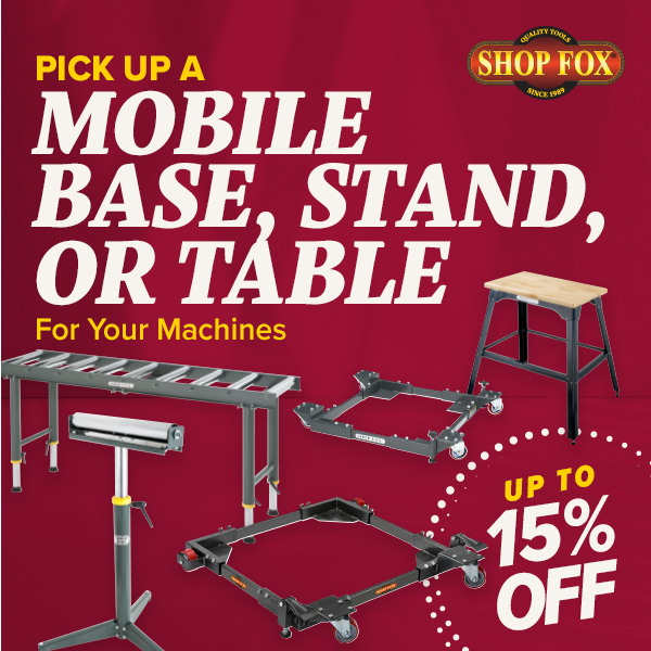 Shop Fox Mobile Bases