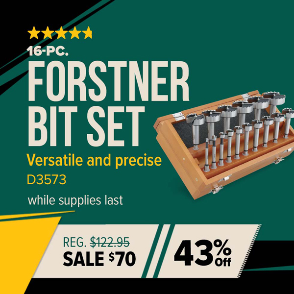 16-PC. Forstner Bit Set - Versatile and Precise