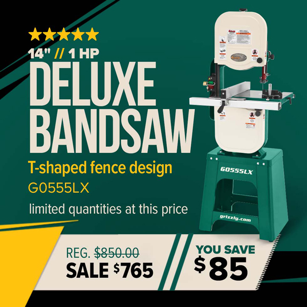 14 inch, 1 HP Deluxe Bandsaw