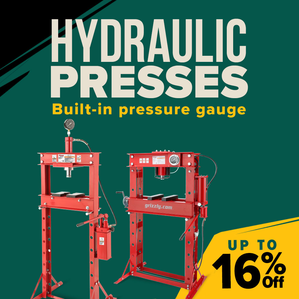 Hydraulic Presses with built-in pressure gauge