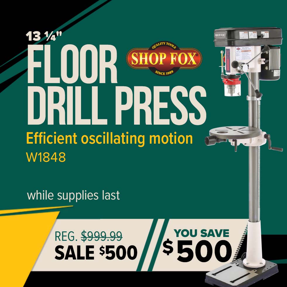 Floor Drill Press with efficient oscillating motion