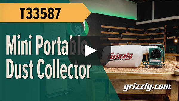 Watch our video on the Grizzly Mini Portable Dust Collector