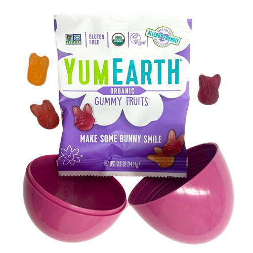 Eco Egg (filled with YumEarth Organic Spring Bunny Gummy Fruits - Snack Size) - PURPLE