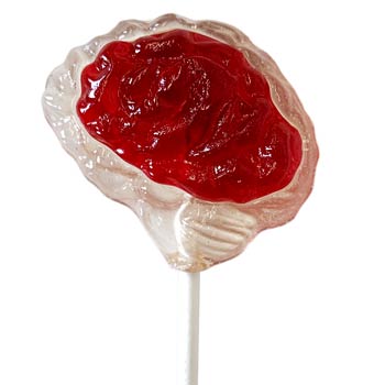 Creepy Brains Cherry Lollipop