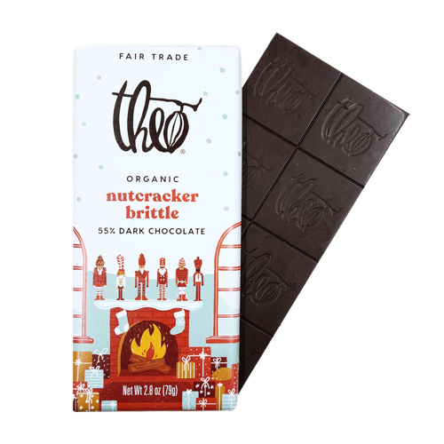 Theo Organic Dark Chocolate Bar - Nutcracker Brittle
