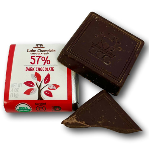Lake Champlain Organic Squares - 57% Dark Chocolate