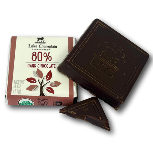 Lake Champlain Organic Squares - 80% Dark Chocolate
