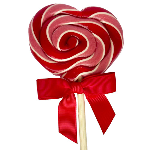 Hammond's Organic Swirl Lollipop - Cherry Heart