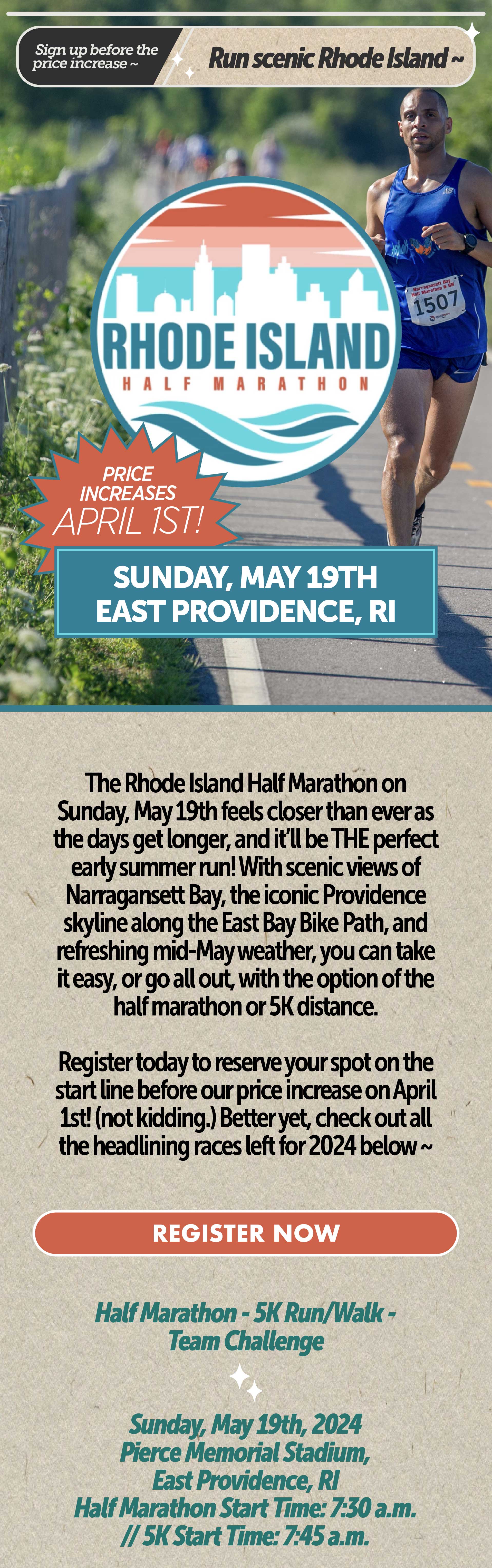 REGISTER FOR RI HALF MARATHON