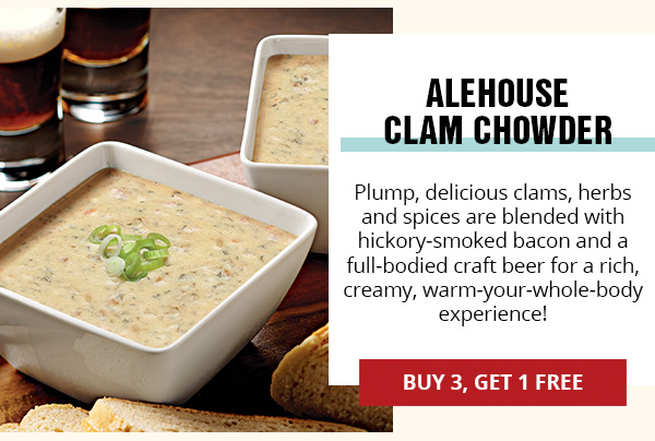 Buy 3, Get 1 Free Alehouse Clam Chowder