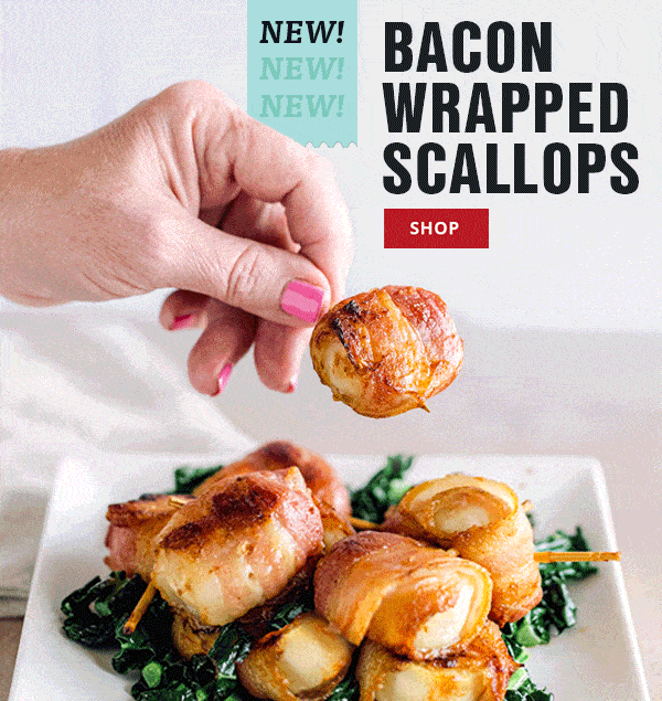 New - Bacon Wrapped Scallops