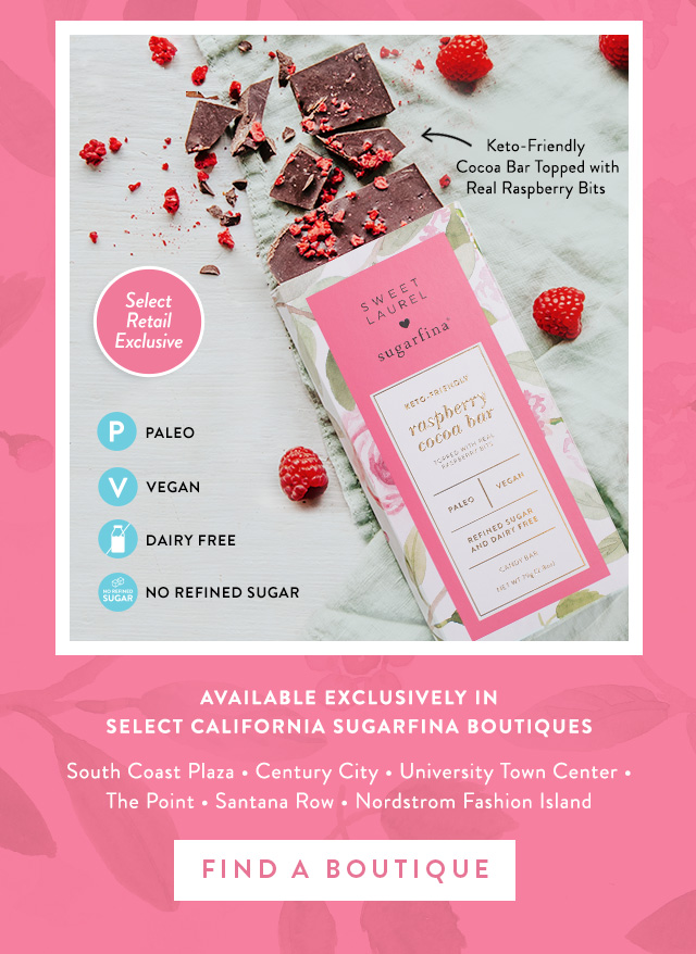 This candy bar is available in select retail boutiques in California. Find a boutique>