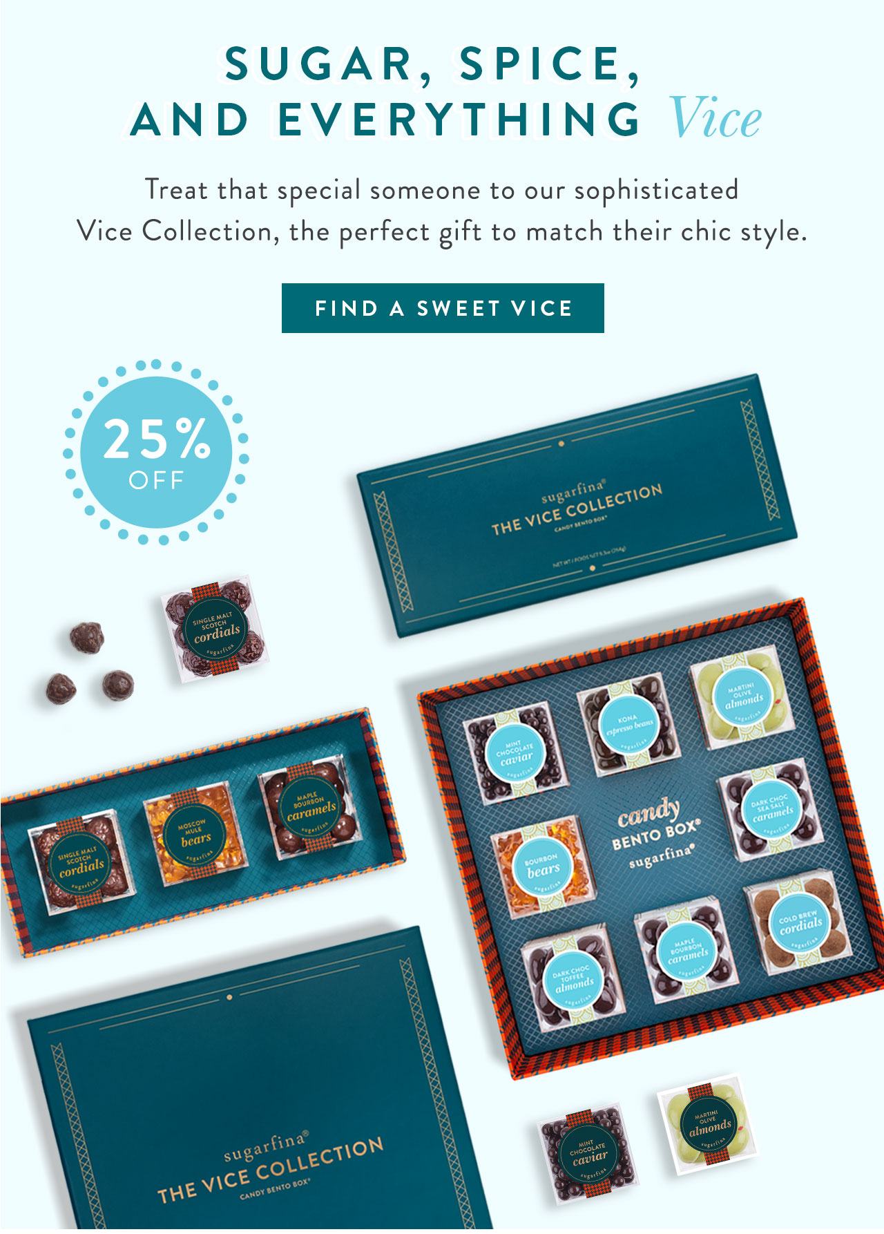 Sugar, Spice, and Everything Vice. Treat that special someone to our sleek and smartly-dressed Vice Collection, the perfect gift to match their sophisticated style