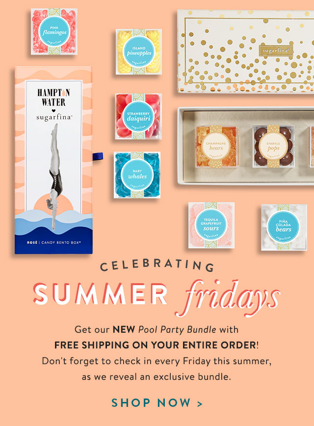 Introducing Summer Fridays! We're starting the weekend early! Score free shipping on our NEW Summer Flavors Bundle, filled with treats perfect for the season. Stay tuned each Friday this summer for a new offer with free shipping on your entire order!