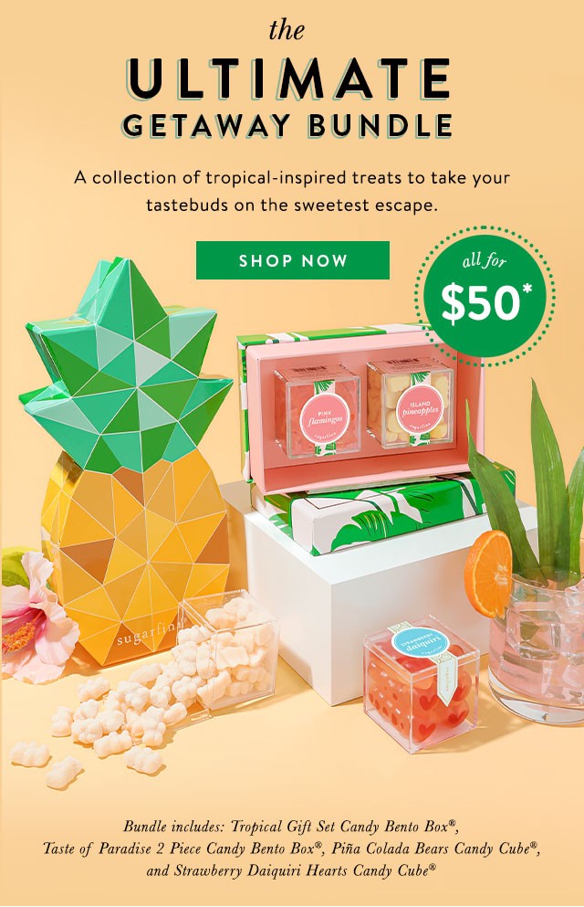 The Pineapple of your eye. We’re making a splash! Escape to the tropics with our collection of juicy, vegan gummies. Shop Now>