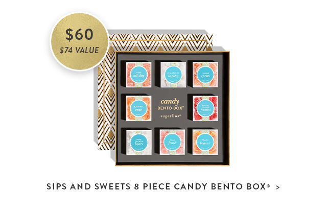 Sips and Sweets 8 Piece Candy Bento Box