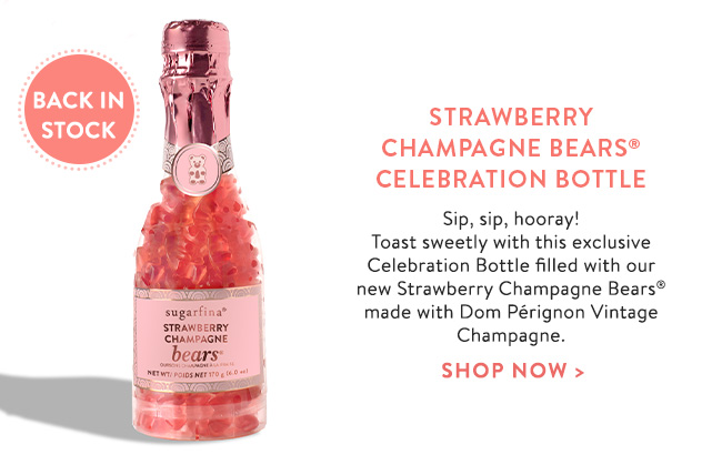 Strawberry Champagne Bears Celebration Bottle
