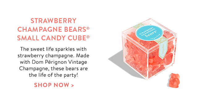 Strawberry Champagne Bears Small Candy Cube