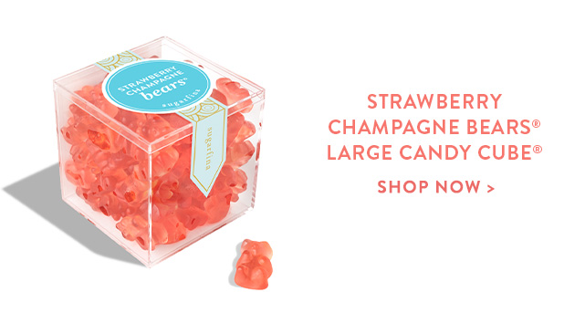 Strawberry Champagne Bears Large Candy Cube