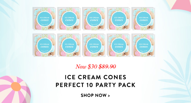 Ice Cream Cones Perfect 10 Party Pack