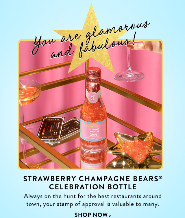 Strawberry Champagne Bears Celebration Bottle