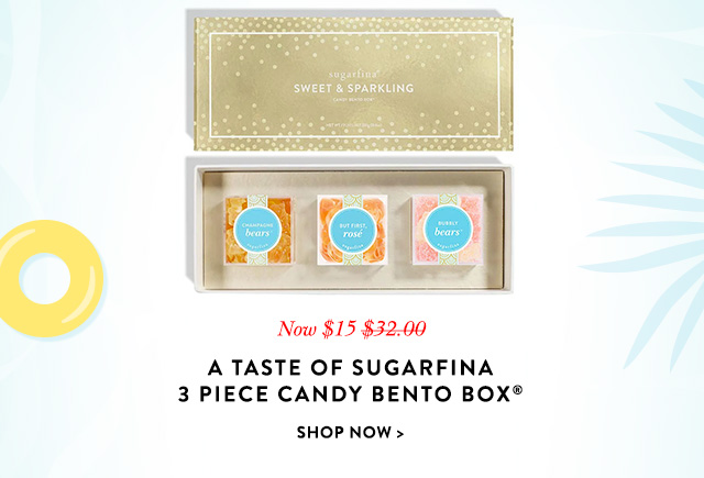 A Taste of Sugarfina 3 Piece Candy Bento Box