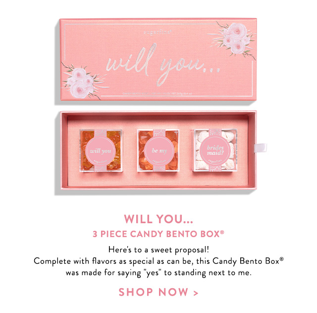Will You...3 Piece Candy Bento Box