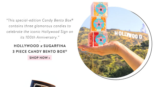 Shop the Hollywood x Sugarfina 3 Piece Candy Bento Box!