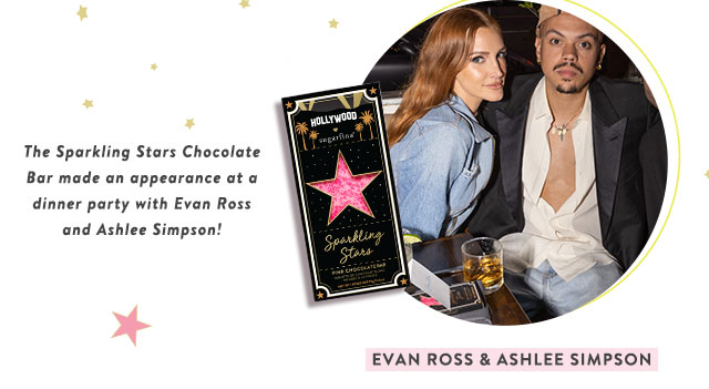 EvanRoss and Ashlee Simpson Hosted a Dinner with our Sparkling Stars Chocolate Bars!
