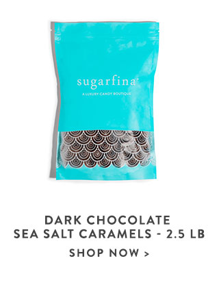 Dark Chocolate Sea Salt Caramels 2.5 LB Bulk Bag