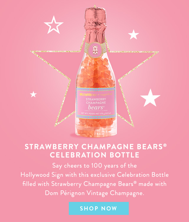 Hollywood x Sugarfina Strawberry Champagne Bears Celebration Bottle