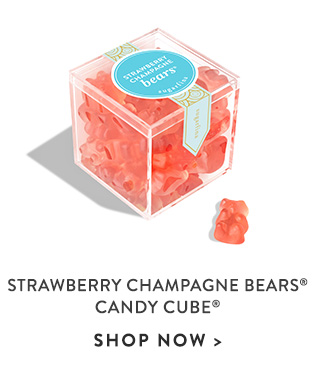 Strawberry Champagne Bears Candy Cube